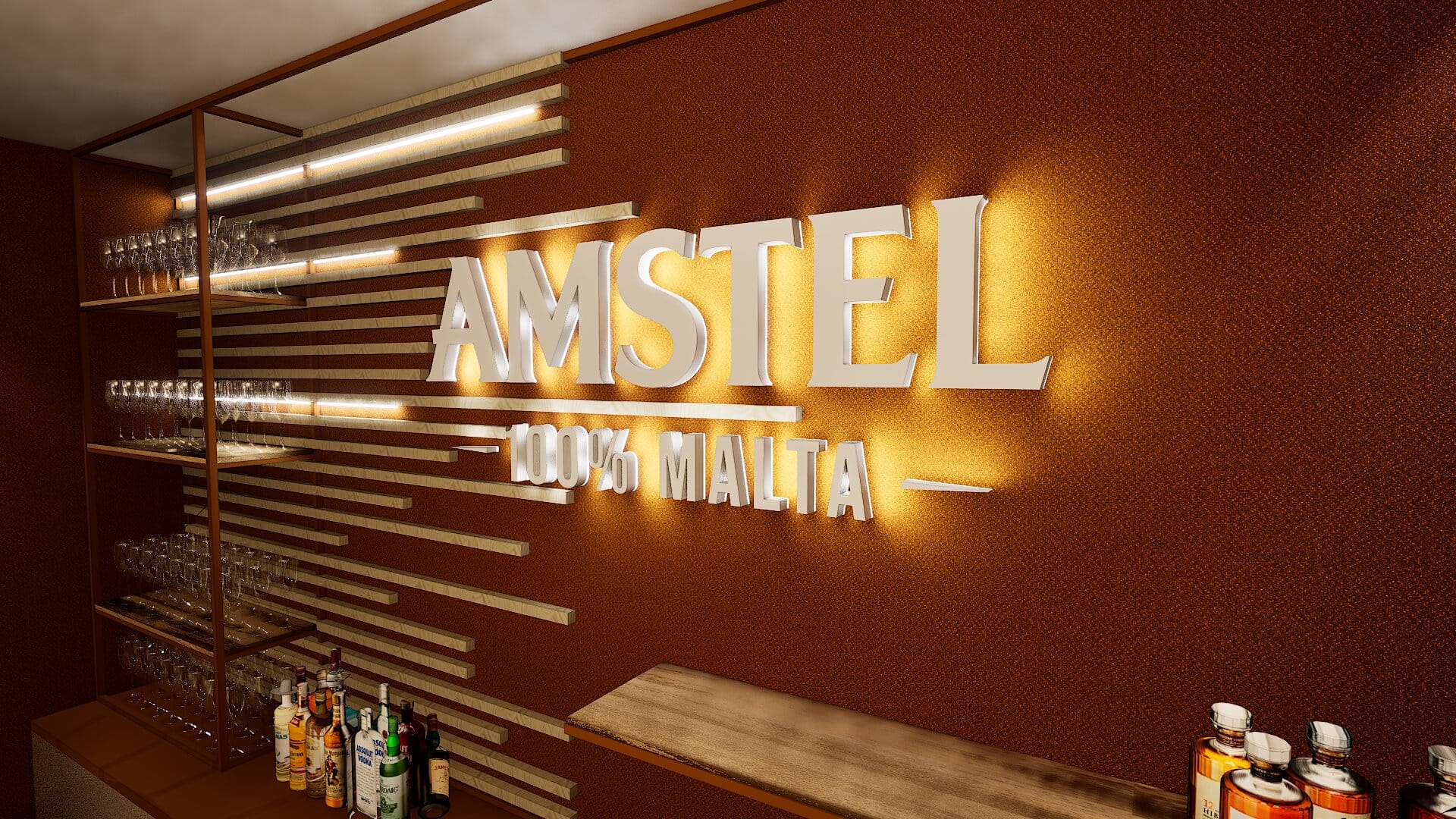 Amstel · Barra: propuesta de diseño 3D de Twinside