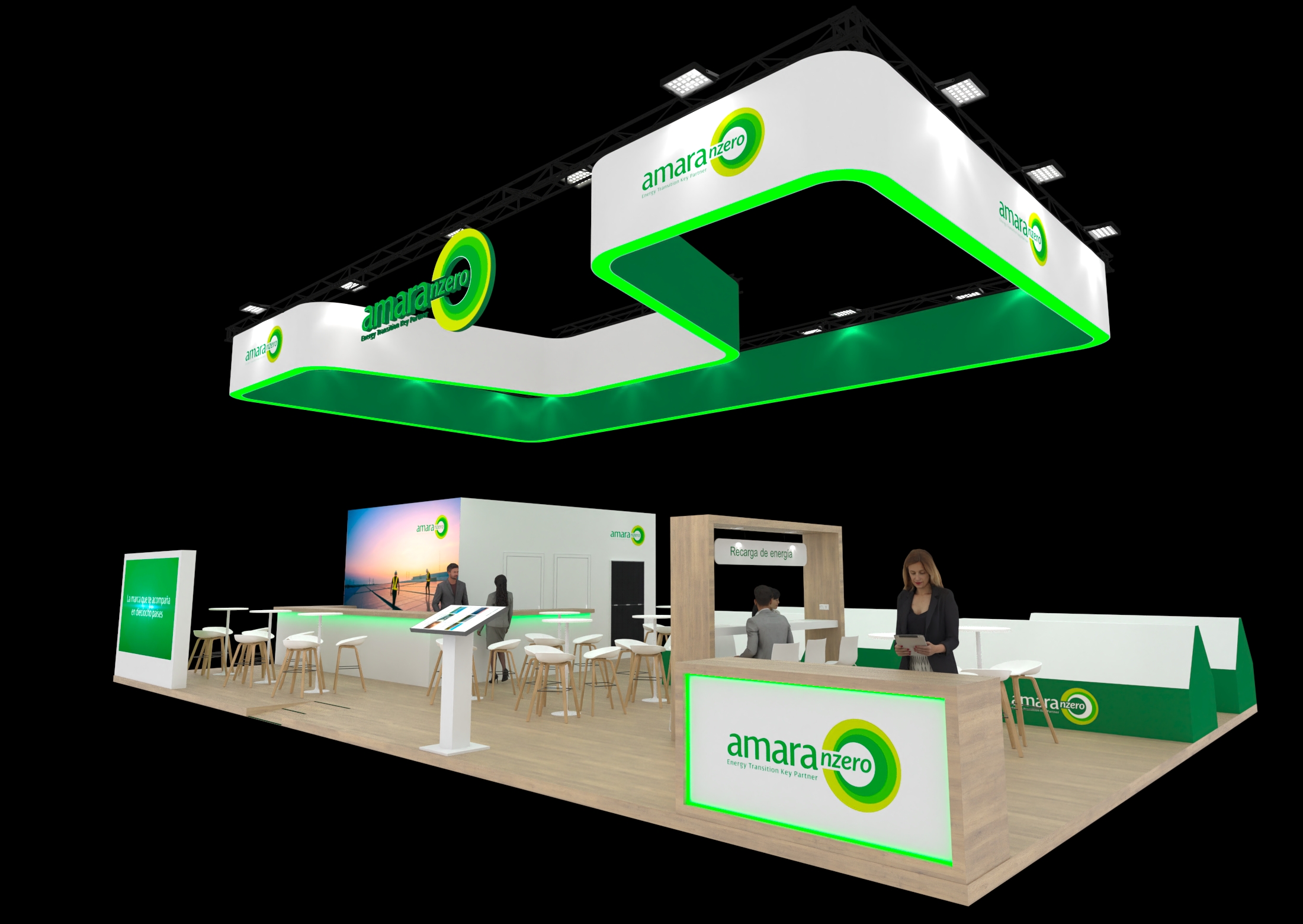 Diseño de stand de Amara NZero por Twinside