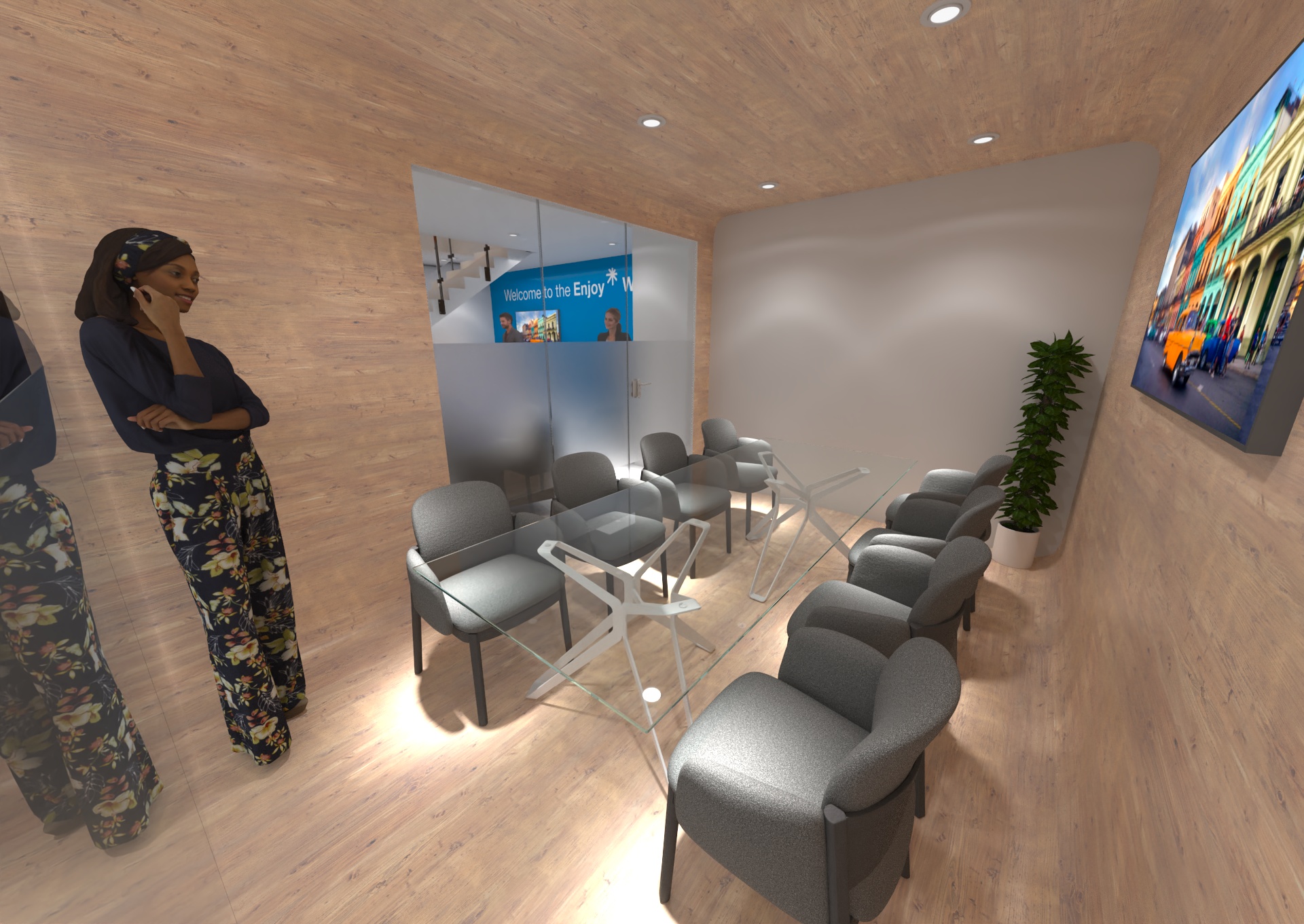 Diseño de stand de Enjoy Travel por Twinside